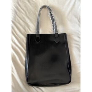 Givenchy Black Patent Leather Tote Bag Large Chic Luxury Paris